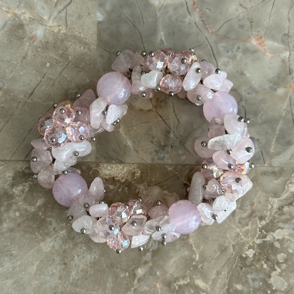 Natural Gem Stone stretch Crystal Bracelet Boho Bangles Bracelet Women’s Jewelry - Picture 2 of 3